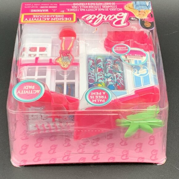 Barbie Design Activity Dreamhouse Playset With Stamps Pad Crayons Stickers Pen - Picture 6 of 6